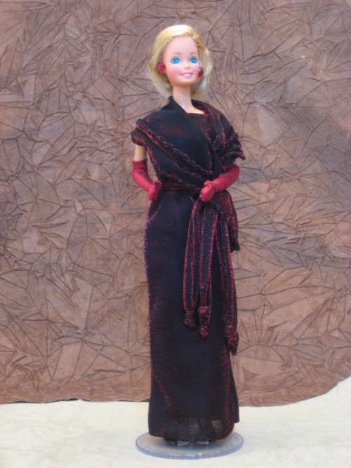 Shimmering Deep Maroon Dress Barbie - Nan Turpin Collection