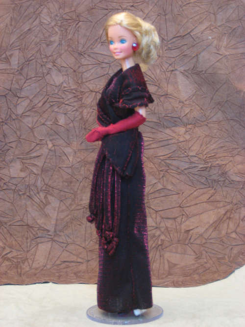 Shimmering Deep Maroon Dress Barbie - Nan Turpin Collection