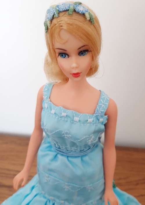 White Dress with Blue Veil Doll - Nan Turpin