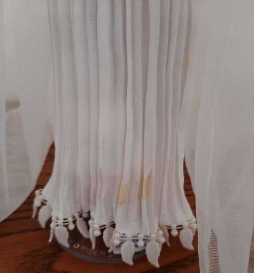 Reduced - Pleated White Fine Net and Full Wedding Dress Barbie Bride