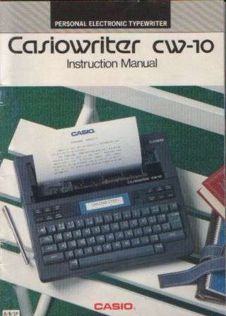 Casiowriter Cw-10