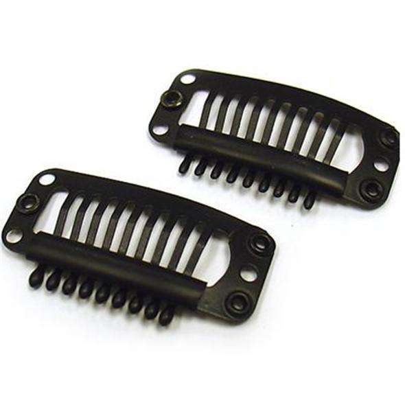 Extra clips for clip-in hair extensions