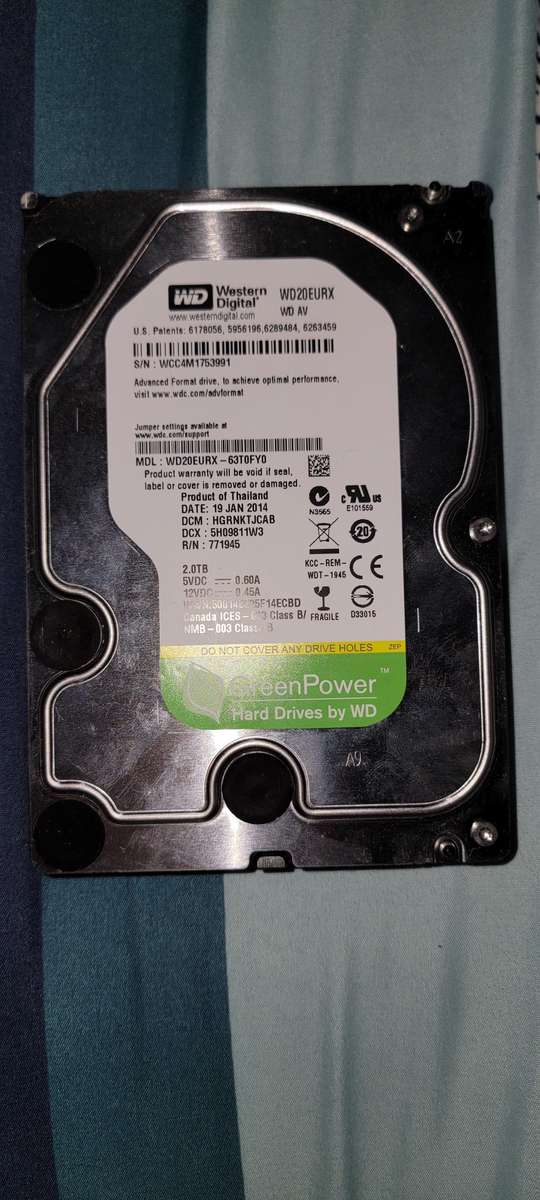 Like new! Spotless! Western Digital 2Tb(2000Gb) Hard Drive for sale