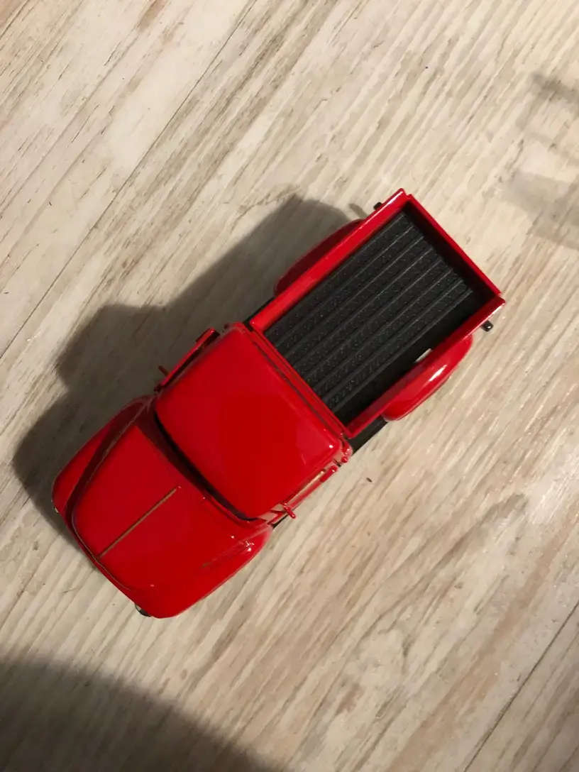 Red Metal Pickup Truck Model Car, functioning opening doors!