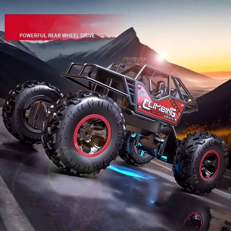 Brand New! Alloy Body Remote Control Car, Off-road Climbing, Rechargeable, With Lights, Rubber Tires