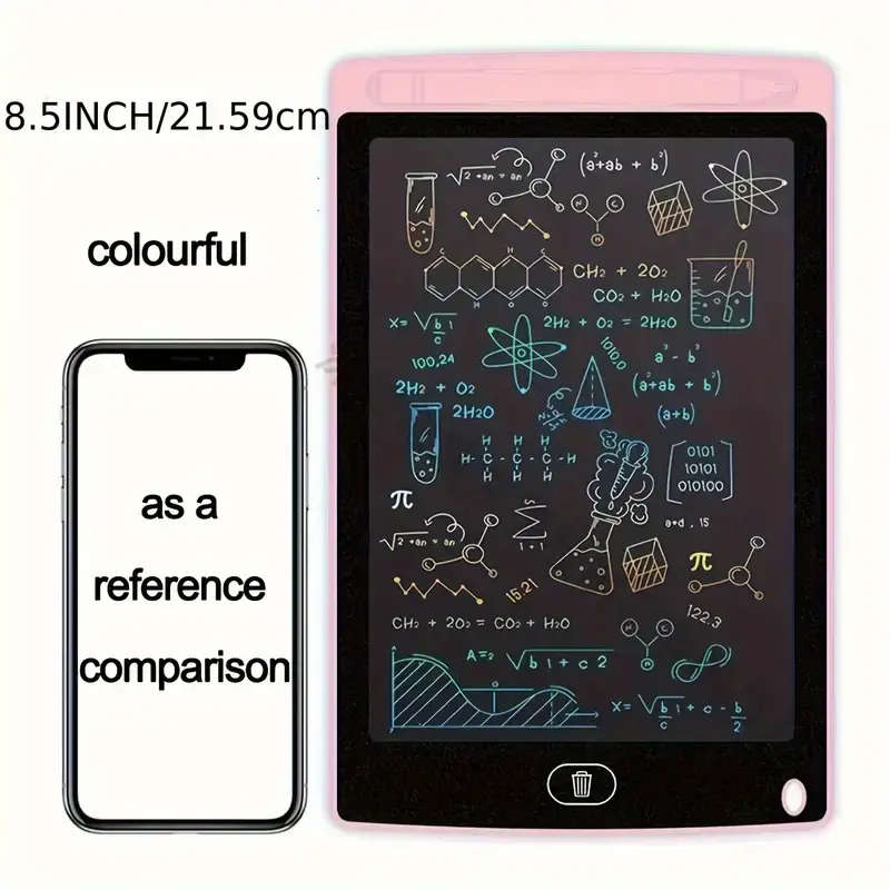 Pink 8.5` Writing Tablet, Perfect for kids to learn and draw