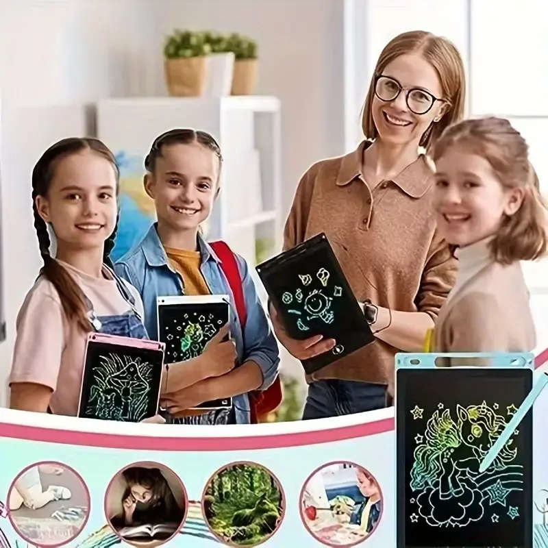 Blue 10`` Writing Tablet, Perfect for kids to learn and draw