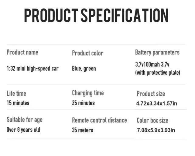 Brand New! 1:32 Up to 20Km/h! Strong Remote Control Car, Rechargeable, With Lights, Rubber Tires