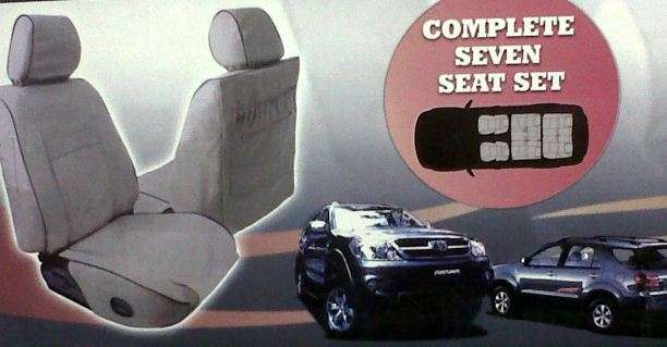 Canvas seat covers (khaki) Landcruiser 100 Series VX front and back