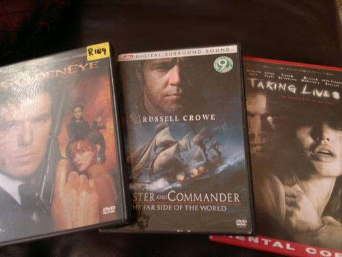 3 DVDs - Goldeneye, Taking Lives, Master and Commander