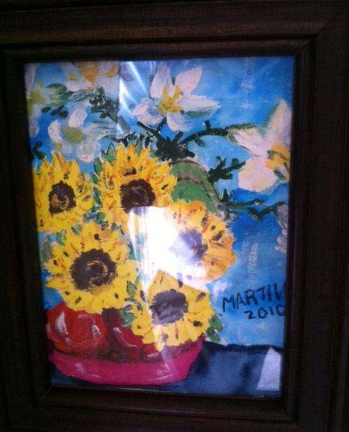 Martini Original - "Flowers" framed work
