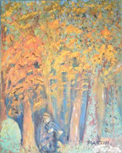 MARTINI (1972-) Original Oil Painting - "Forest in Autumn" EXCELLENT INVESTMENT!!