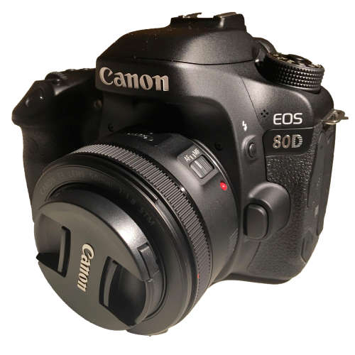 Canon 80D DSLR with 50mm F18 Prime Lens, ThinkTank Camera and Laptop bag
