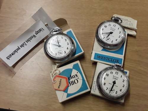 1950's Pocket Watch Westclox Zobo Shock Resistant