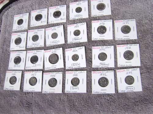 Belgium enclosed coins - bid per coin & preselect the individual coin