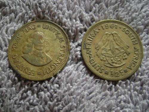 South Africa 1961   1/2 Cents  (Yellow)