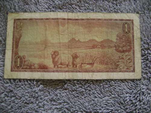 South Africa    One Rand banknote   (large)  (Afrikaans/English)