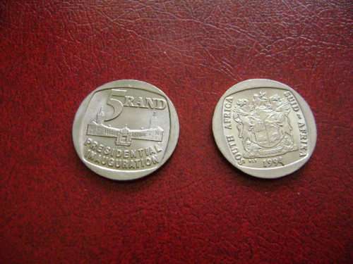 RSA  5 Rand    1994  Presidential Inauguration  HG