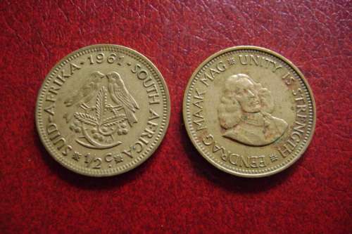 RSA    1/2 Cent   1961  (yellow)