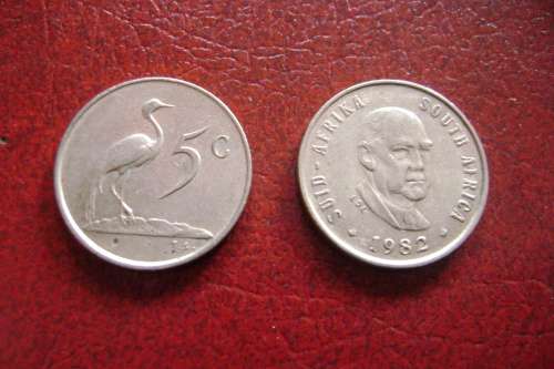 RSA  5 Cents  1976  (President Voster)