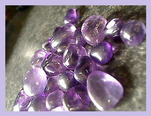 34x  Purple Amethys.  Ranging from 1-10 Ct ex. Namibia  (Polished and cleaned)