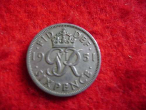 GB  6 pence  1951