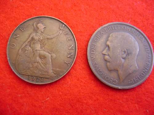 GB 1 penny  1921