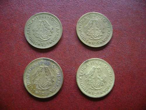 RSA  1/2 Cent 1961   1962   1963  1964  combo