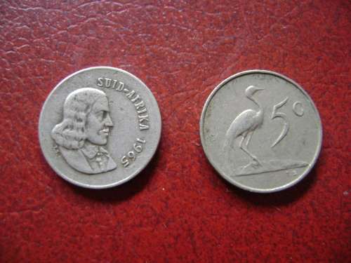 RSA 5 CENTs 1965 English