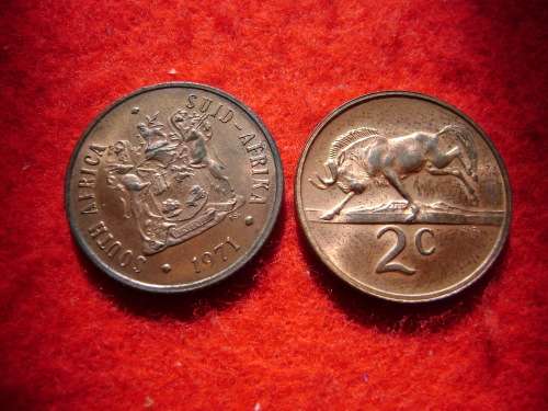 RSA  2 Cent  1971   UNC