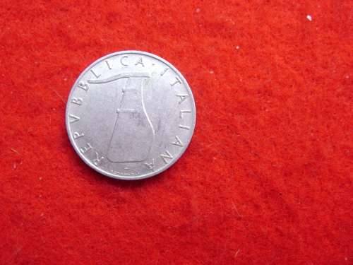 Italy  5 lira  1955