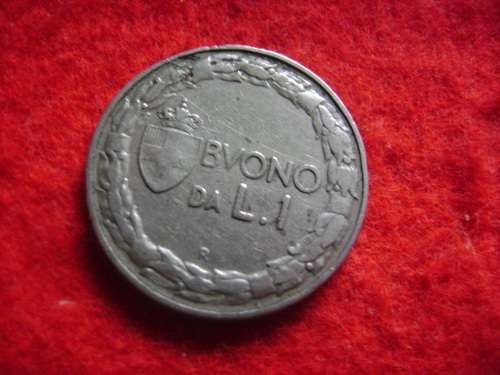 Italy  1 Lira  1924   Magnetic