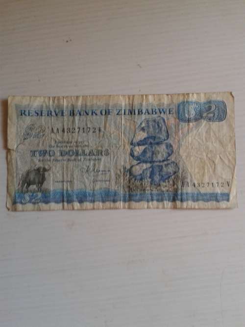 Zimbabwe  2 dollars 1983