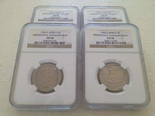 1994 Mandela Inauguration Coins - NGC certified - AU58 [4 coins available, bid per coin]