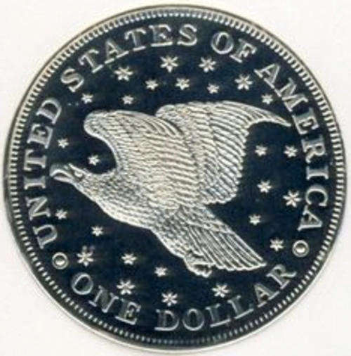 1836 Numismatic copy - USA Grobrecht Starry Reverse Dollar - Silver Nickel - PR69 Cameo