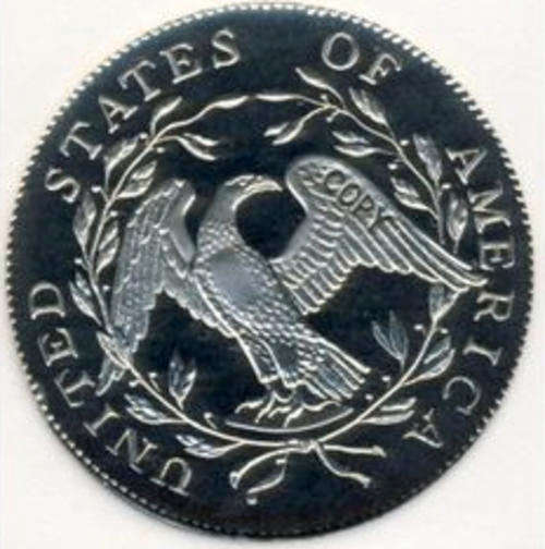 1795 Numismatic copy - USA Flowing Hair Dollar - Nickel Silver - PR69 Cameo