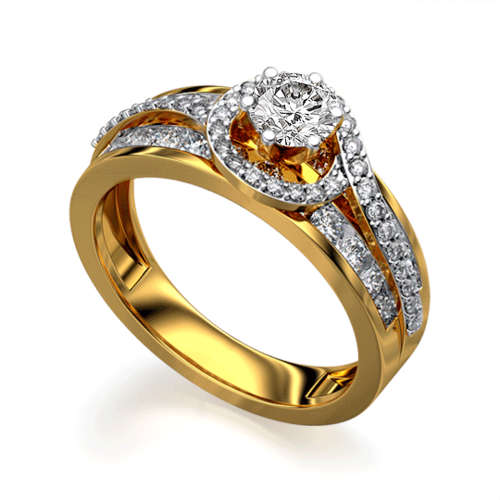 Stunning 1.45 cts Sparkling  Natural Diamond Ring