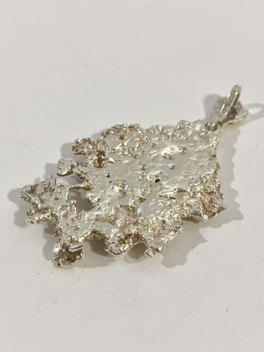 Exquisite Genuine Silver and Gold Necklace Pendant