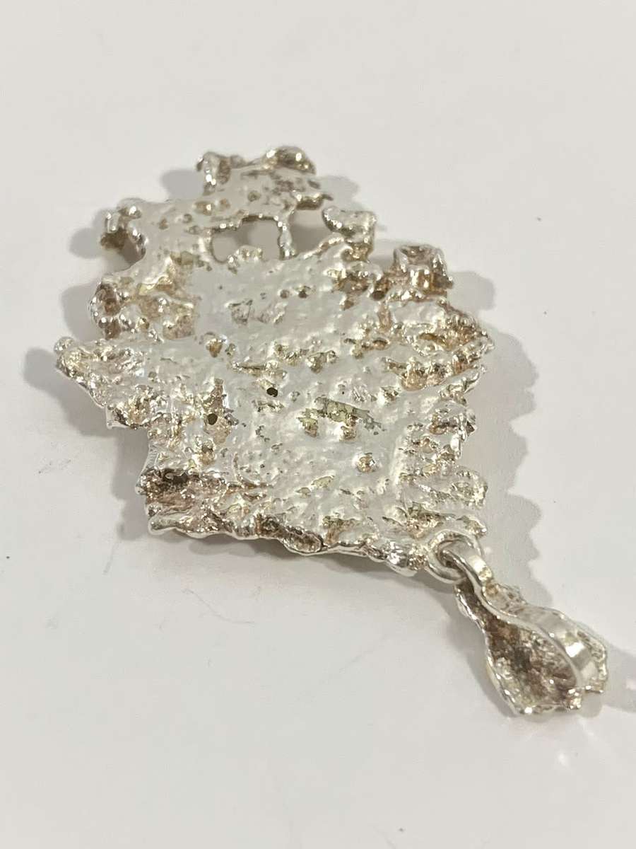 Exquisite Genuine Silver and Gold Necklace Pendant