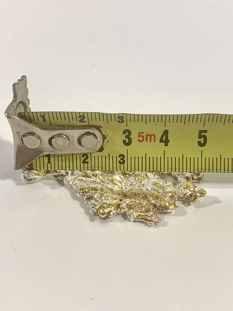 Exquisite Genuine Silver and Gold Necklace Pendant