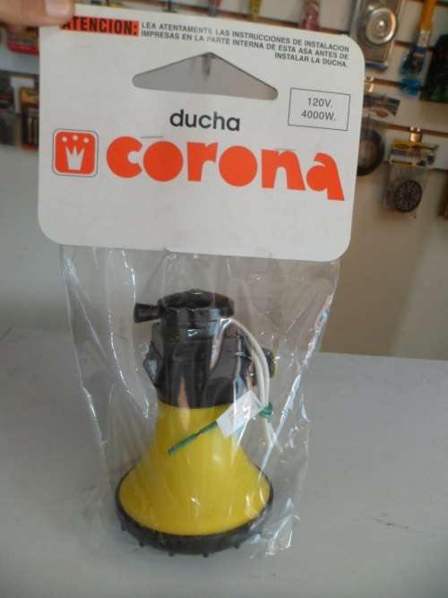 Ducha Corona - YELLOW Color - Electric Shower Head Instant Hot Water Heater 120 V - 4000 W