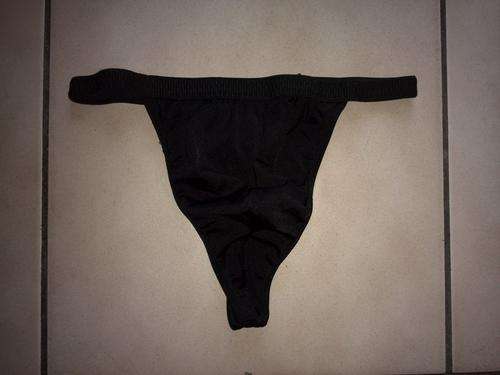 Sexy Black Nylon Thong