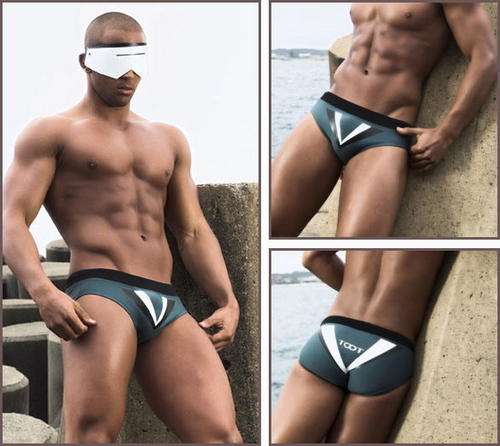 TOOT New Sexy Mens Gray Breif Swimwear XL
