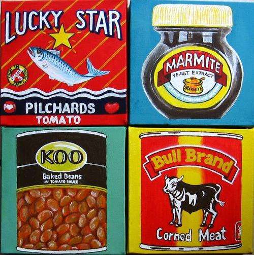 ***  Proudly South African Nr 5 - Sonja Peacock - Set of 4 Acrylics on canvas ***