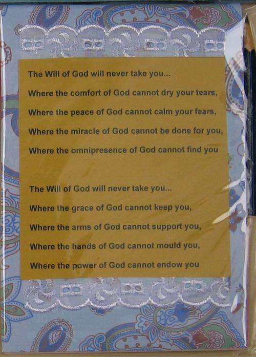 *** Little Notebook with Pencil - The Will of God***