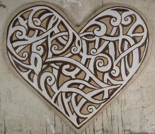 Handpainted Shabby Chic Heart