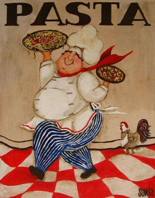 ***Acrylics - The Pasta Chef - Sonja Peacock***