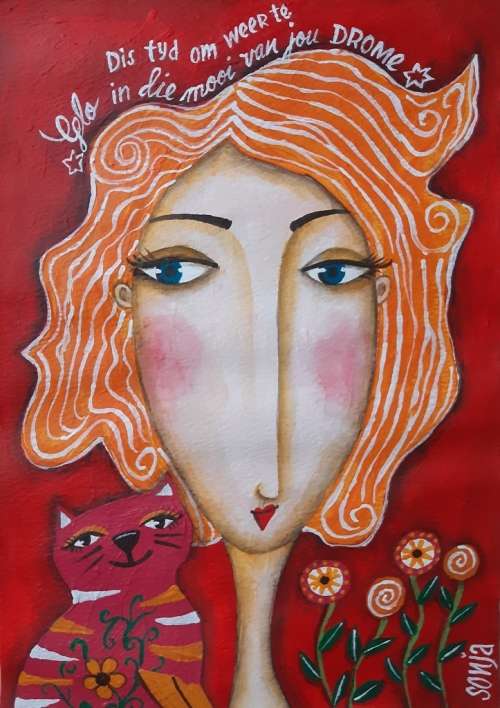 ***Acrylics - Dis tyd om weer te glo - 30 x 21 cm - Sonja Peacock  ***