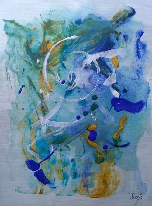 Deep Ocean I & II - Set of 2 Abstract Art