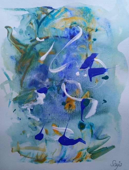 Deep Ocean I & II - Set of 2 Abstract Art